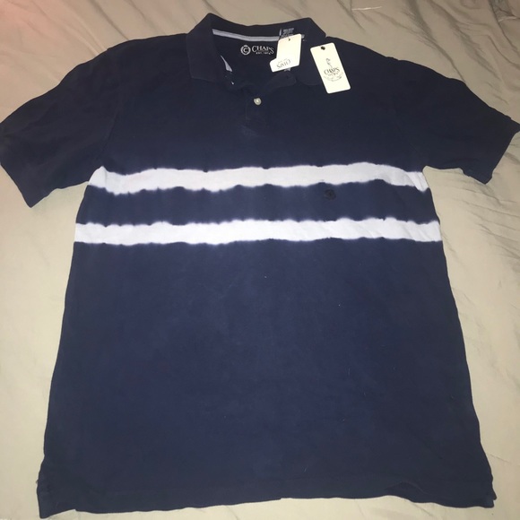 NWT Men’s Navy Blue CHAPS Short Sleeve Polo Small - Picture 2 of 4